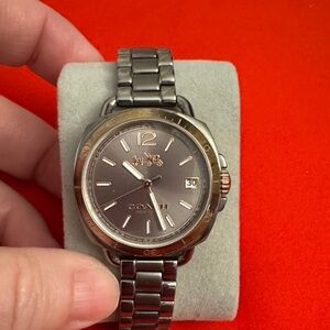 Coach Metallic Silver Watch with Gray Dial